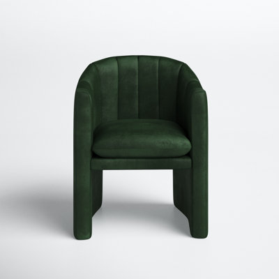 Kidman Velvet Upholstered Arm Chair in Green by Joss and Main