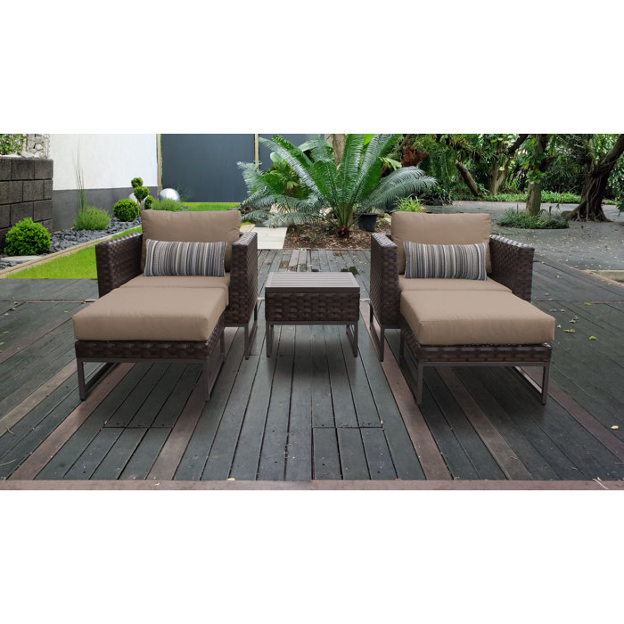 Joss and Main Nauvoo 5 Piece Seating Group with Cushions