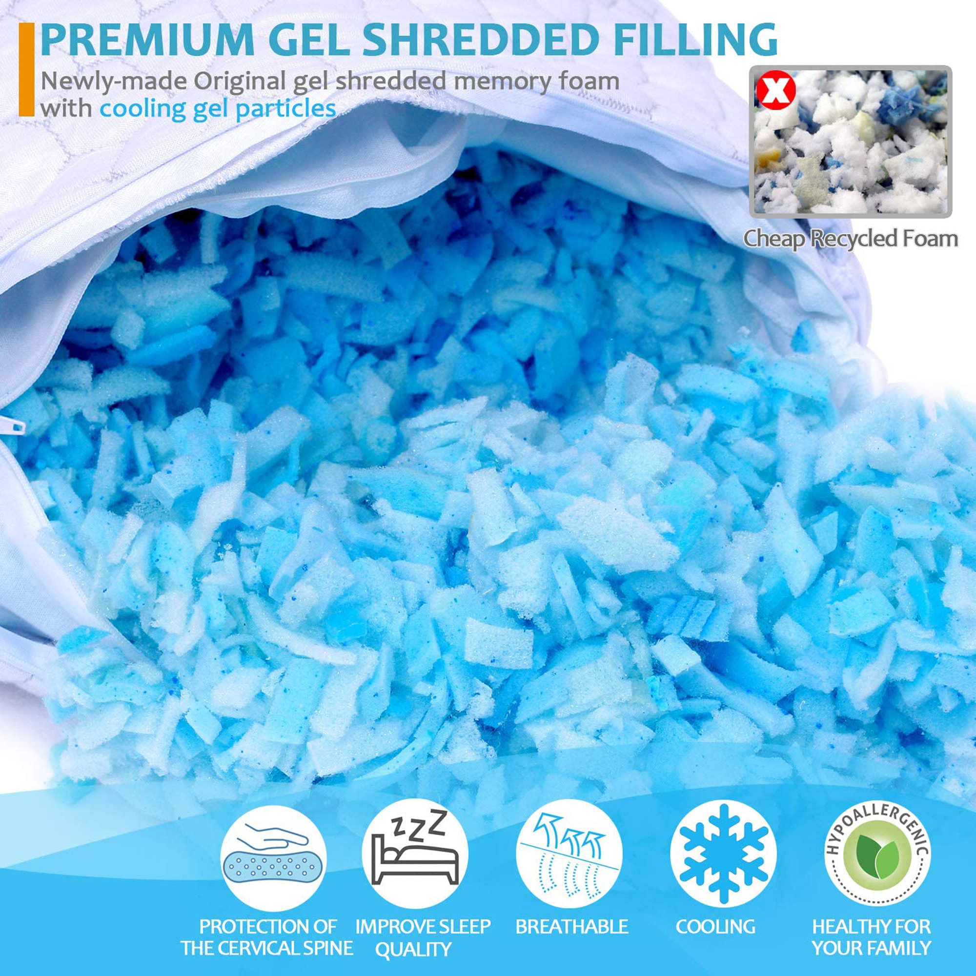 shredded memory foam