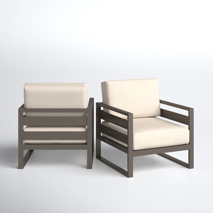 Joss and Main Jamila Patio Chair with Sunbrella Cushions