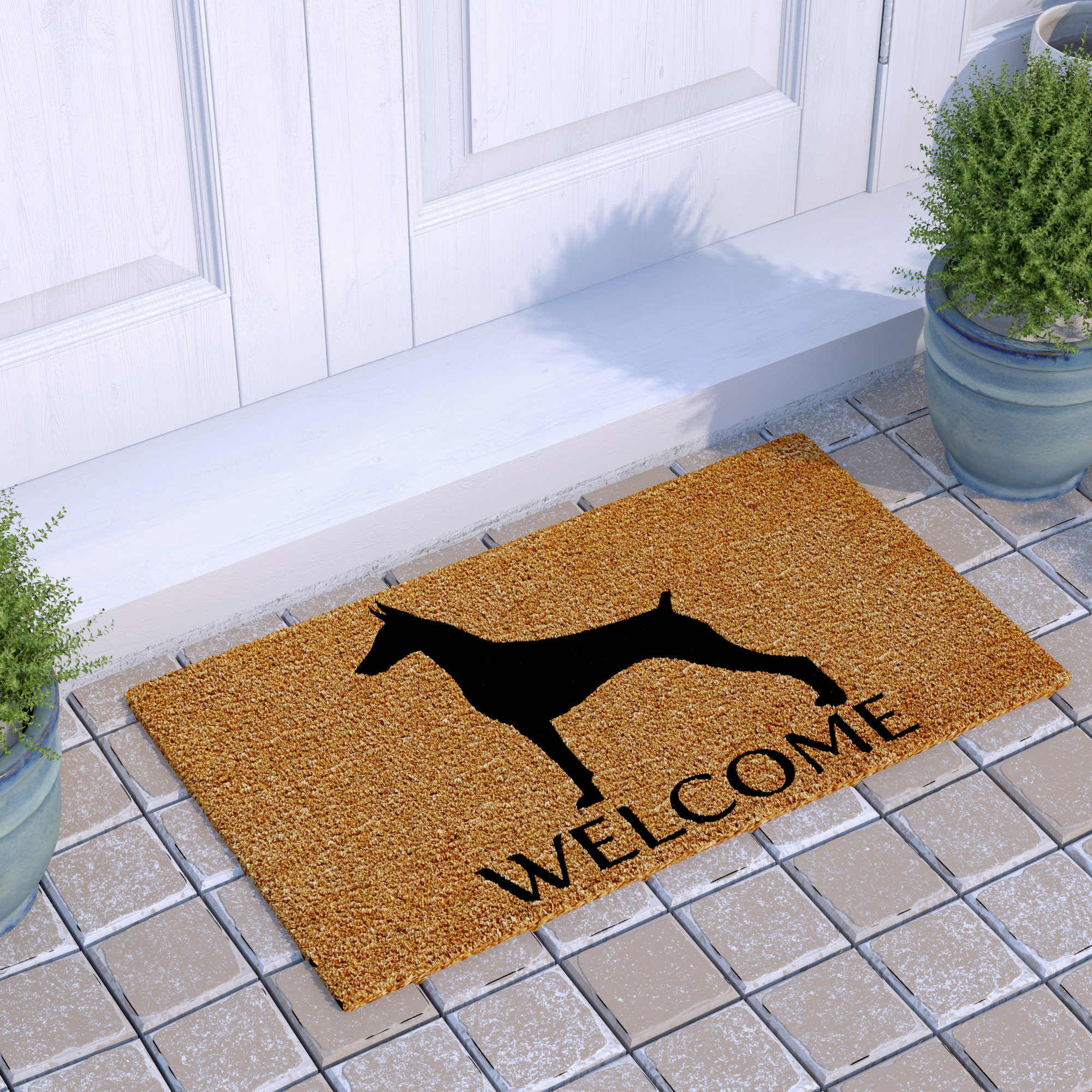 doberman welcome mat