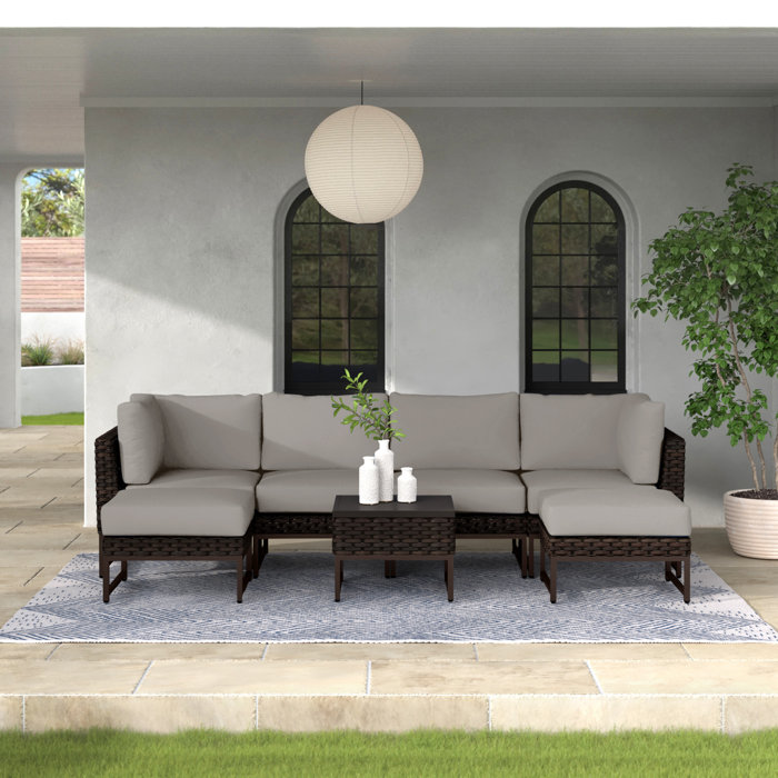 Joss and Main Sectional Seating Group with Cushion