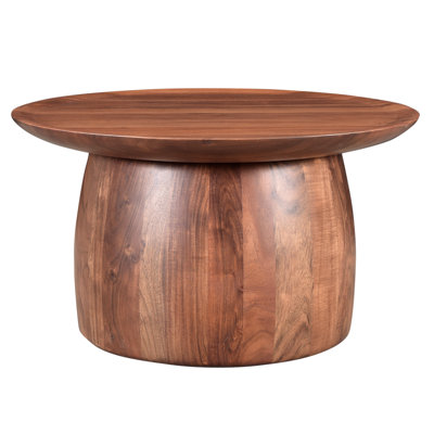 Candiece Solid Wood Drum Coffee Table by George Oliver