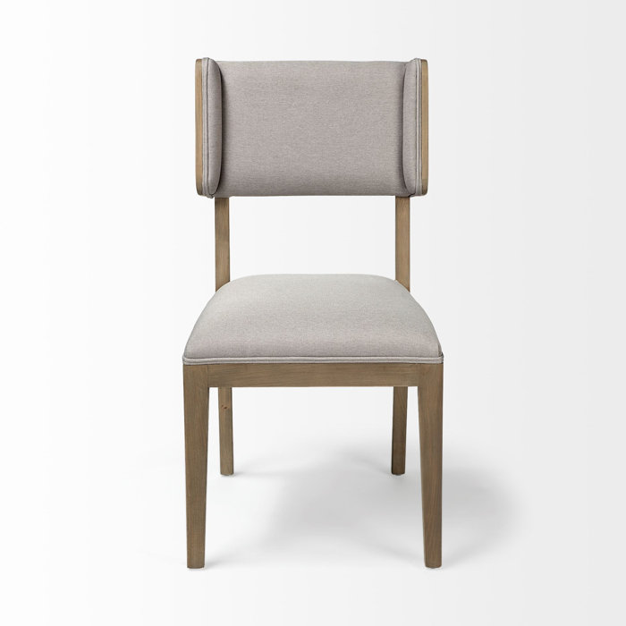 Joss and Main Maine Linen Upholstered Solid Wood Side Chair