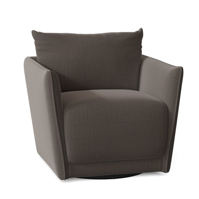 Joss and Main Gertrude 34" Wide Polyester Swivel Armchair