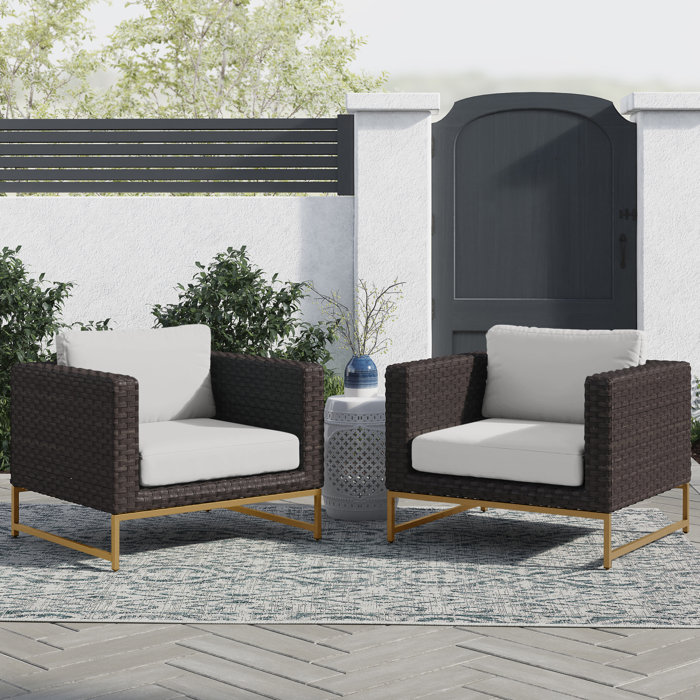Joss and Main Savion Patio Chair with Cushions