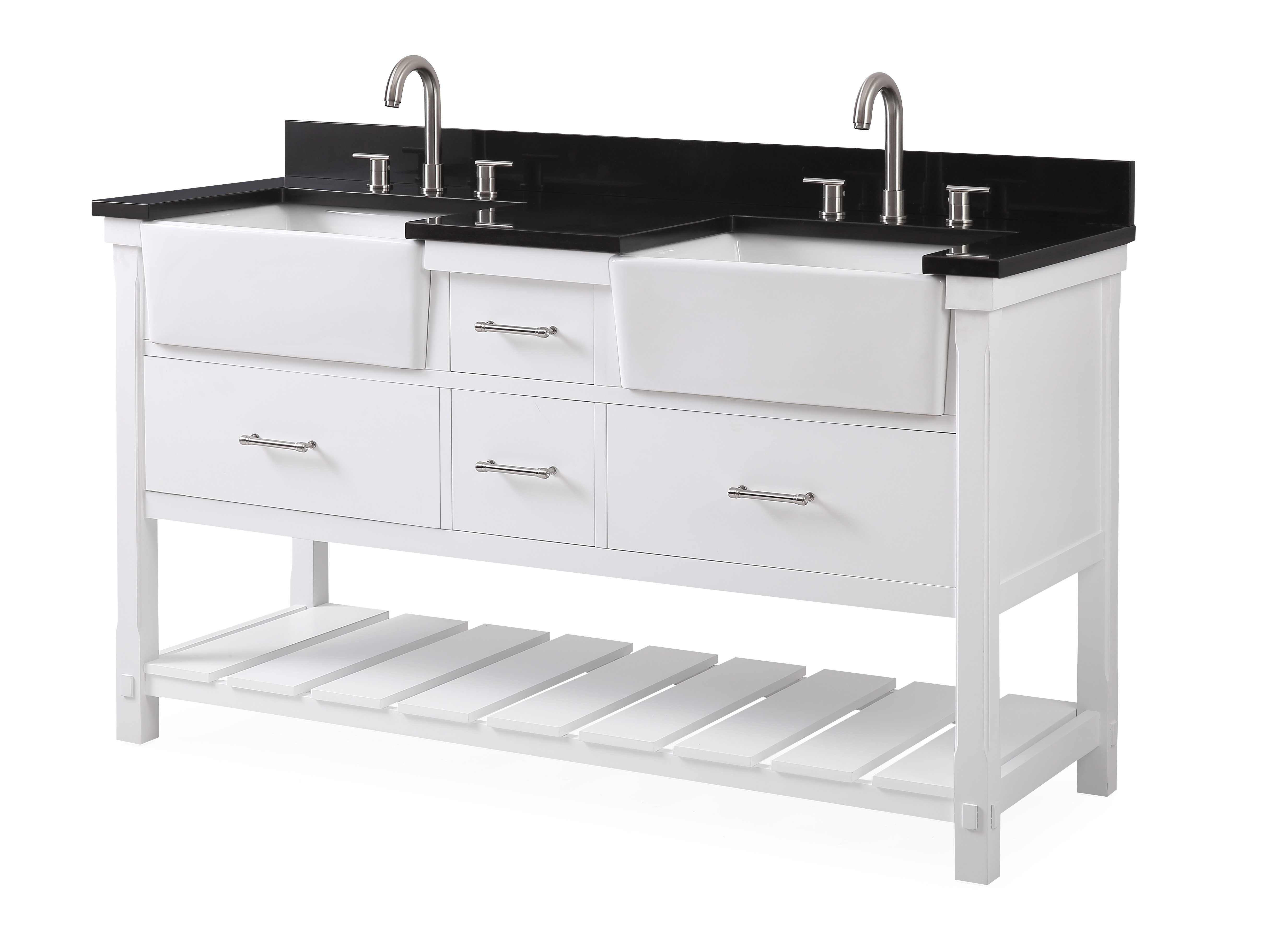 Red Barrel Studio 60 Inches Kendia Double Farmhouse Sink Bathroom Vanity Wayfair