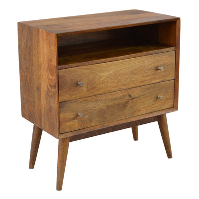 Okehampt 2 - Drawer Solid Wood Nightstand by Joss and Main