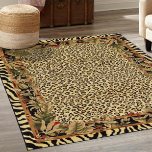 Rain Forest Tropical Leaves Parrot Round Floor Mat Bedroom Living Room Area Rugs