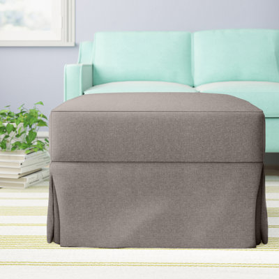 Lucia Slipcovered Ottoman by Wayfair Custom Upholstery