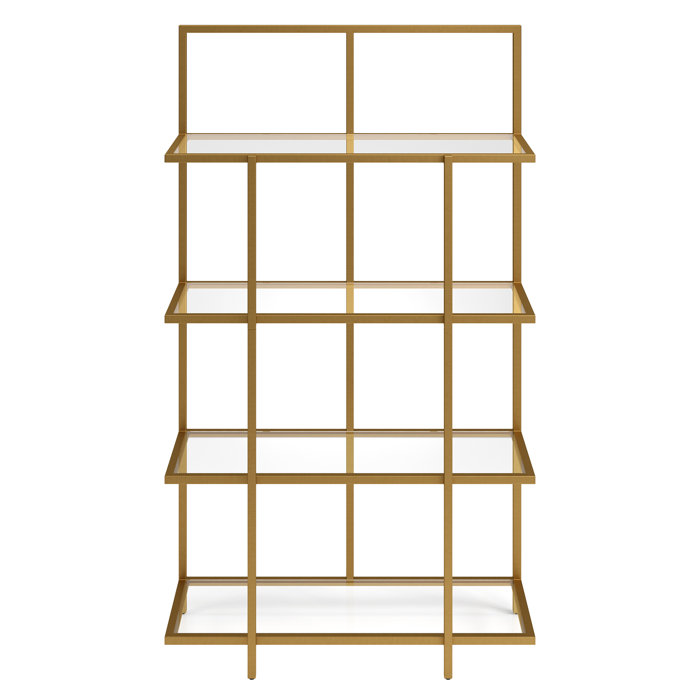 Latitude Run Ingels 62" H x 36" W Steel Etagere Bookcase