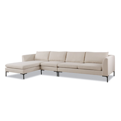 Nicastro 131.5" Wide Modular Sofa & Chaise by Joss and Main