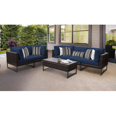 Nauvoo 6 Piece Rattan Sectional Seating Group by Joss and Main