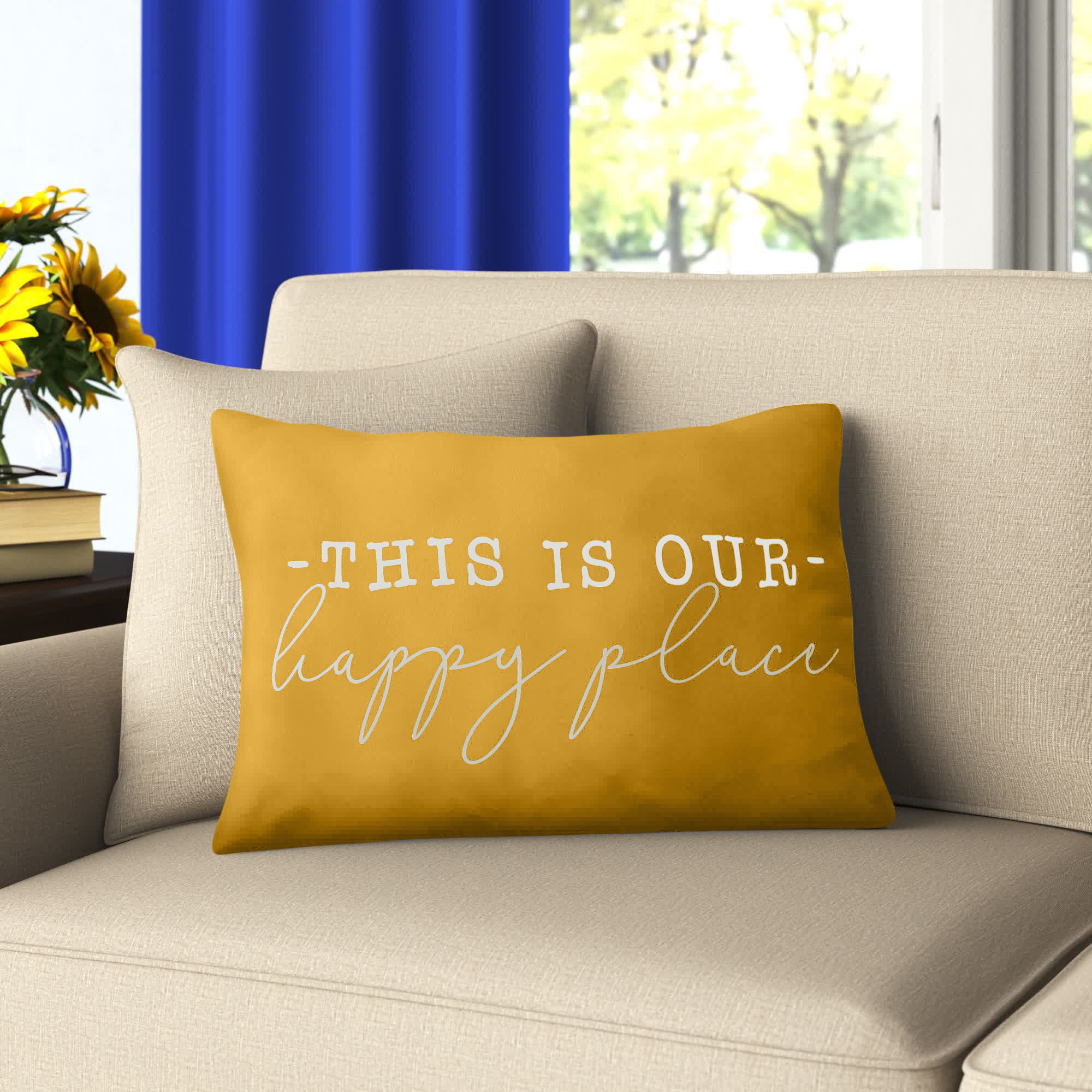 wayfair yellow pillows