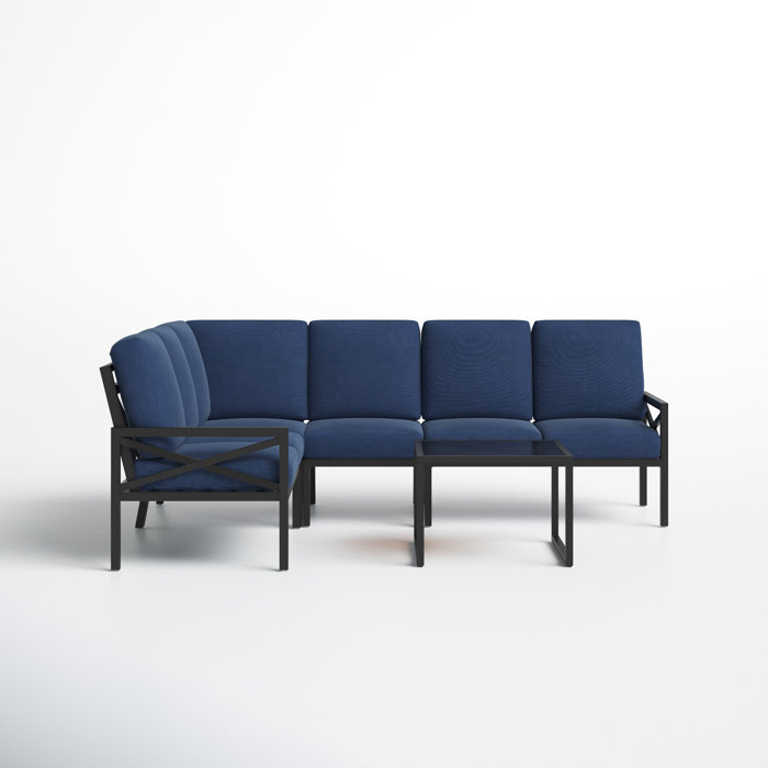 Joss and Main Cormac 5 Piece Sofa Seating Group with Cushions
