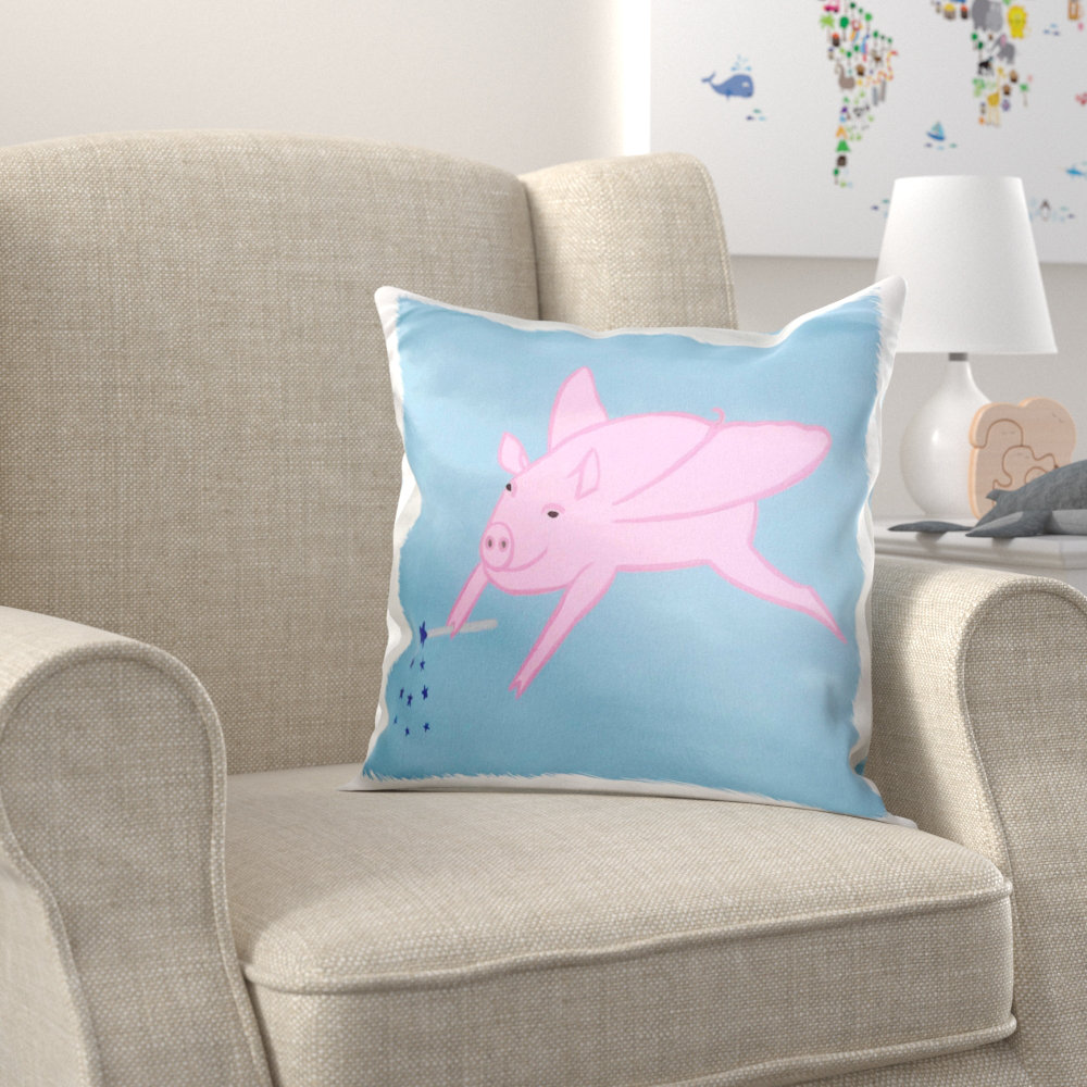 blue magic pig pillow