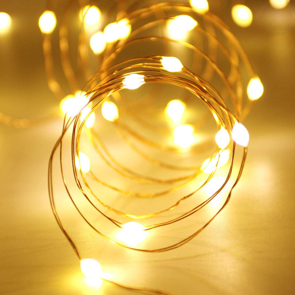 100 LED Christmas Lights Copper Mini LED String Light Home Xmas Decor Batter 