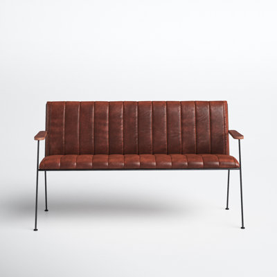 Trent Genuine Leather Bench by Joss and Main