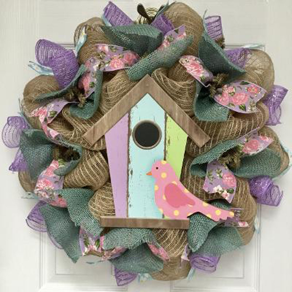 birdhouse This Place is for the birds Sign Spring decor
