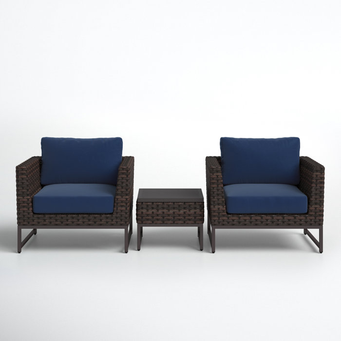 Joss and Main 3 Piece Seating Group with Cushions