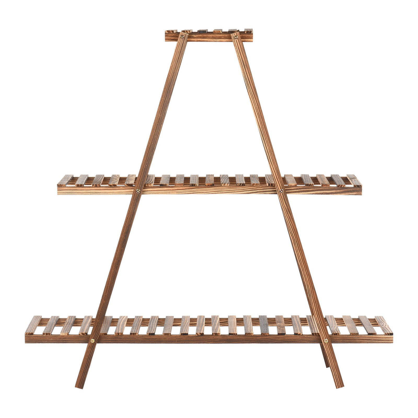 Arlmont & Co. Triangular 3 Tier Wood Plant Stand Wayfair