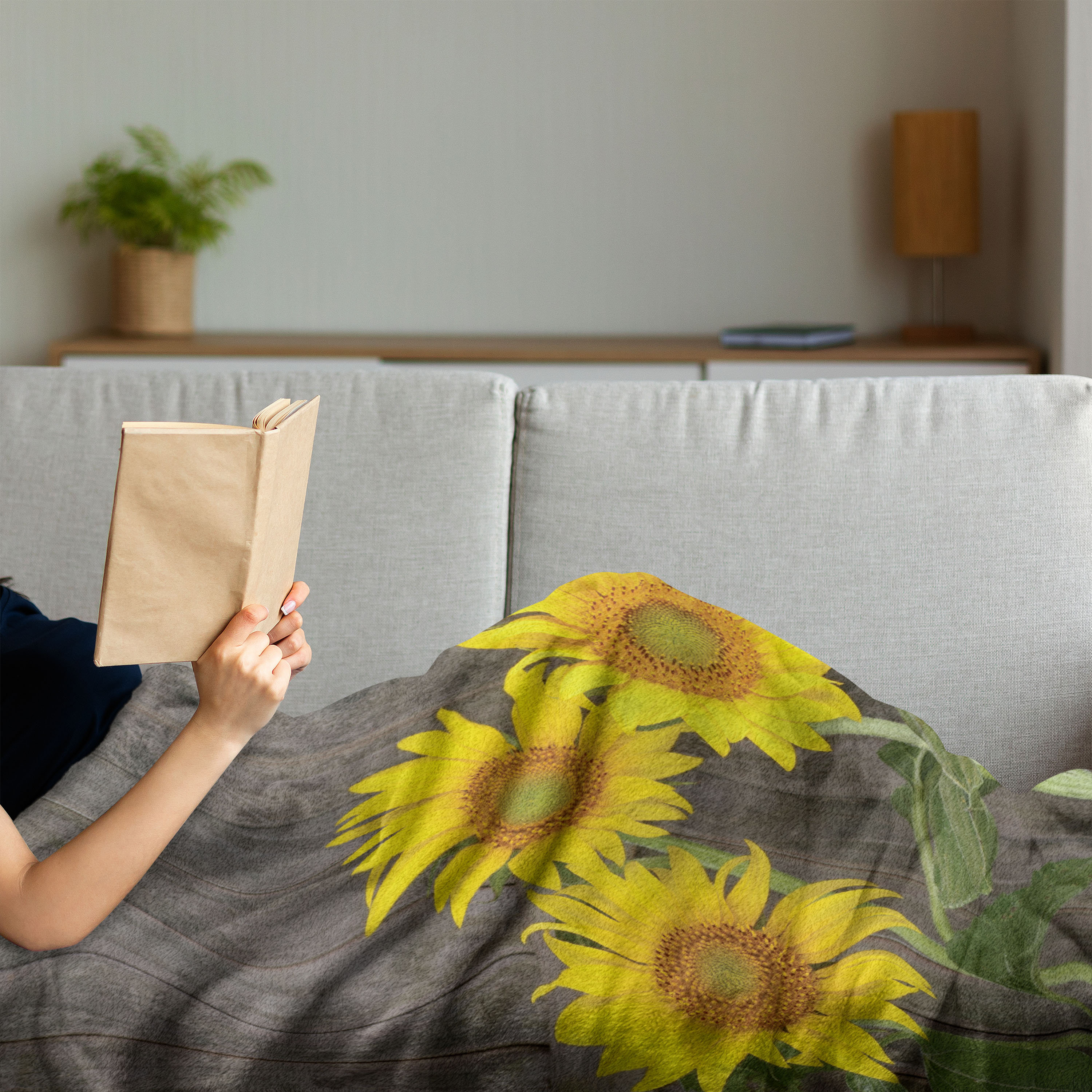 Sunflowers Blanket Warm Soft Fleece Throw Plush Sofa Couch Warm Bedding Home Decor Gift Idea 60x80