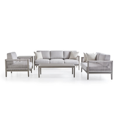 Tova 5 Piece Sunbrella Sofa Seating Group with Cushions by Joss and Main