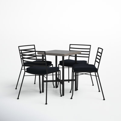 Raif Square 4 - Person Dining Set with Cushions by Joss and Main