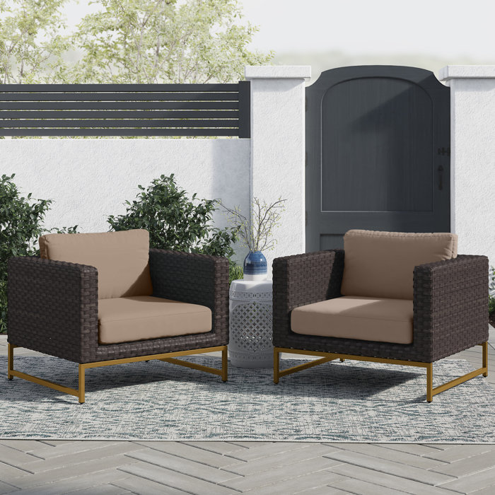 Joss and Main Savion Patio Chair with Cushions