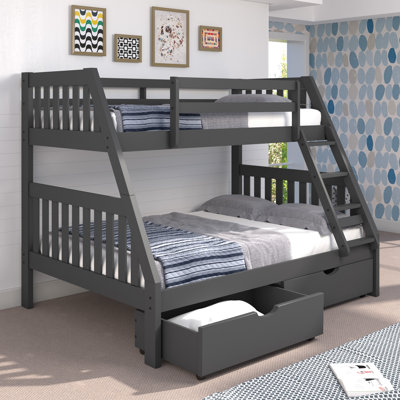 Mission Twin Over Full Solid Wood Standard Bunk Bed by Chelsea Home