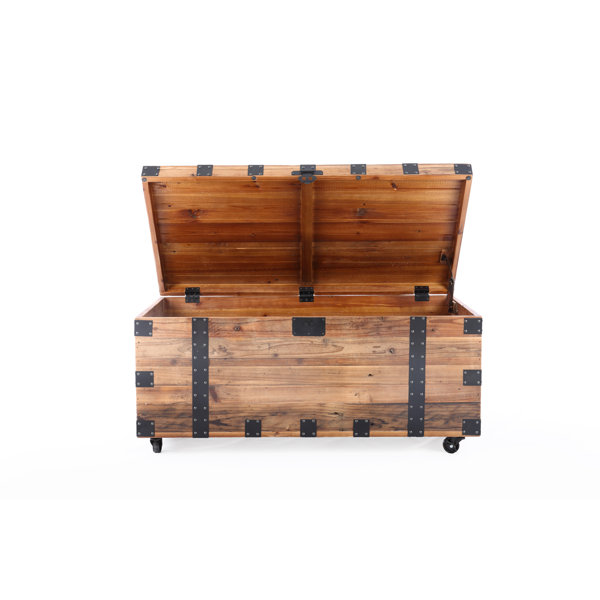 Corona Grey Ottoman Storage Wood Chest Toy Chest Bedding Pine Blanket Box Trunk