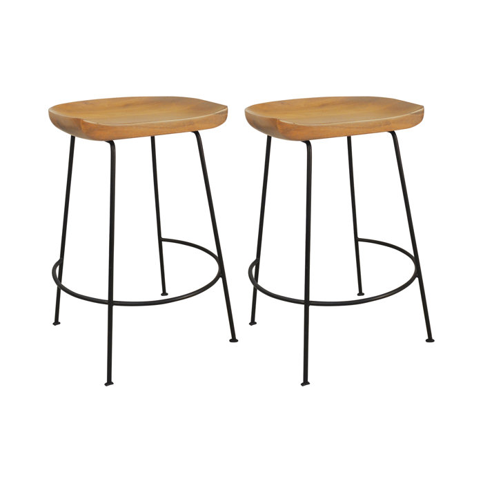 Union Rustic Axelle Solid Wood Bar and Counter Stool