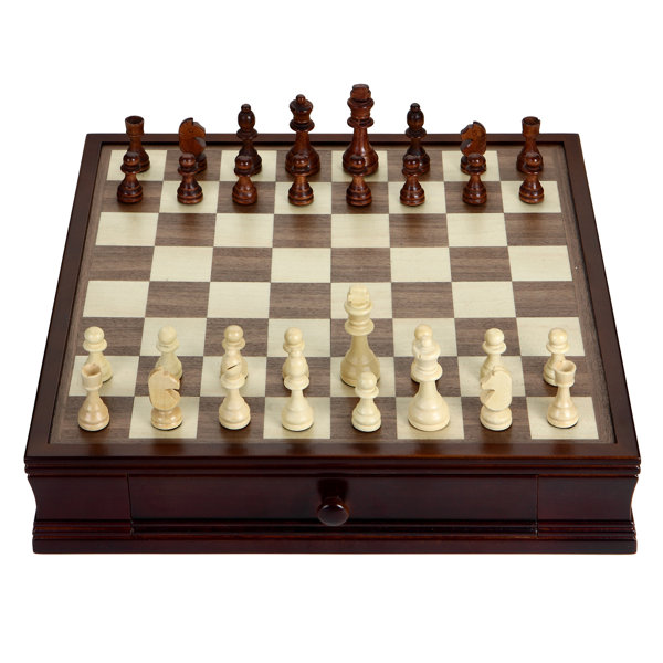 Details about    Magnetic Travel Chess Set with Folding Chess Board Black and White Pieces