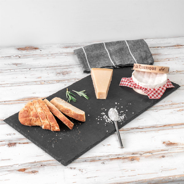 Rectangular Set Of 2 Slate Placemats Food Platter Serving Tray Place Setting New