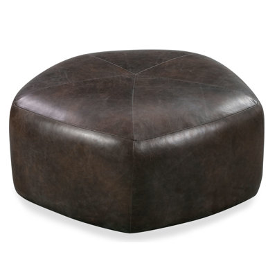 Felicia 37" Wide Genuine Leather Pouf Ottoman by Joss and Main