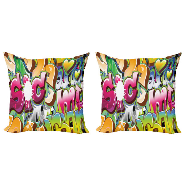 graffiti cushion covers