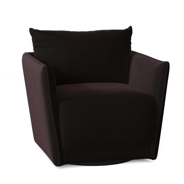 Joss and Main Gertrude 34" Wide Polyester Swivel Armchair