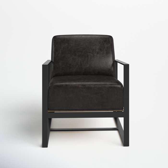Joss and Main Brindley 30.5" W Top Grain Leather Armchair