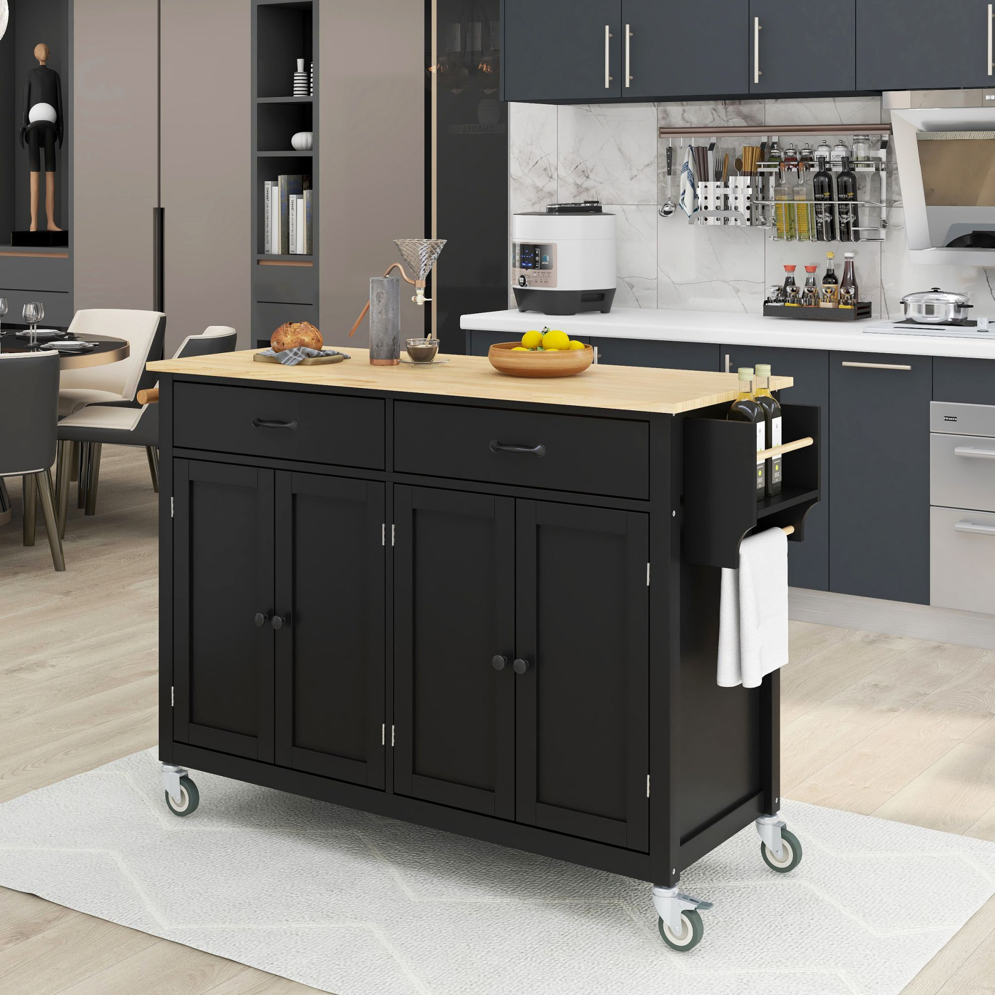 Catering Trolley with Universal Wheels for Kitchen Collecting A Dining Car Restaurants and Care Homes Move PP Service Trolley Hotels Color : Gray 