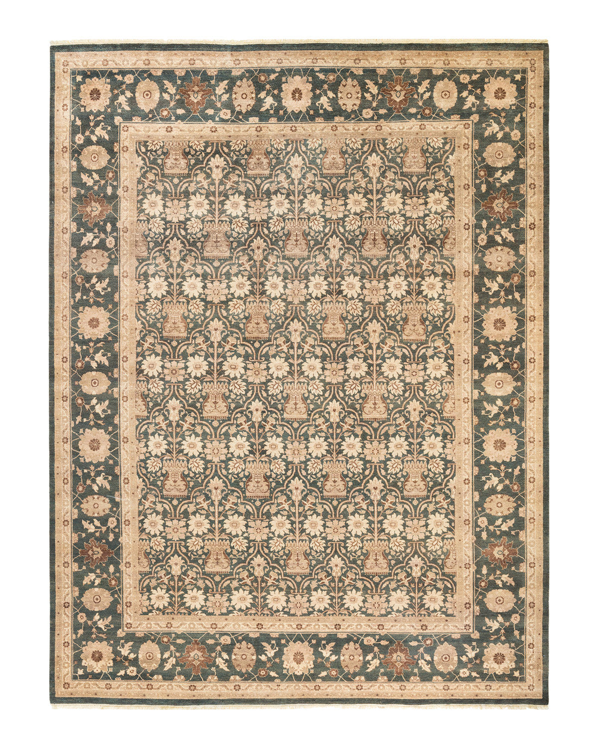 Sepia Solo Rugs Oushak Shannon One of a Kind Hand Knotted Area Rug 9' 1 x 11' 9 