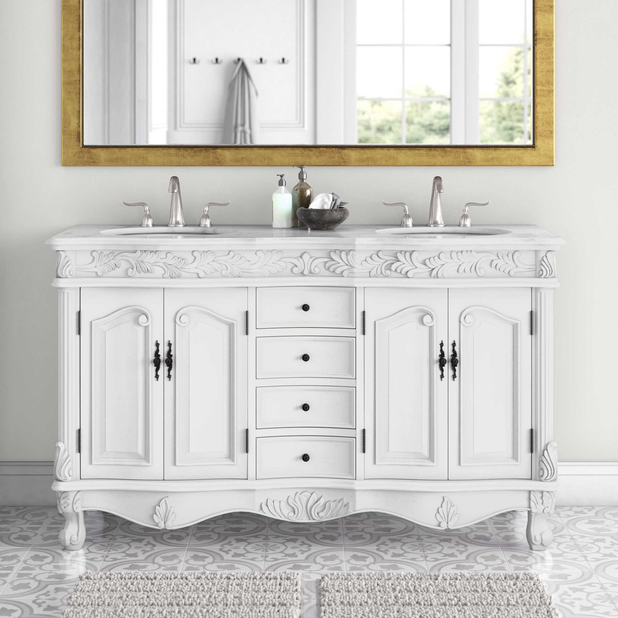 Astoria Grand Ara 60 Double Bathroom Vanity Set Reviews Wayfair