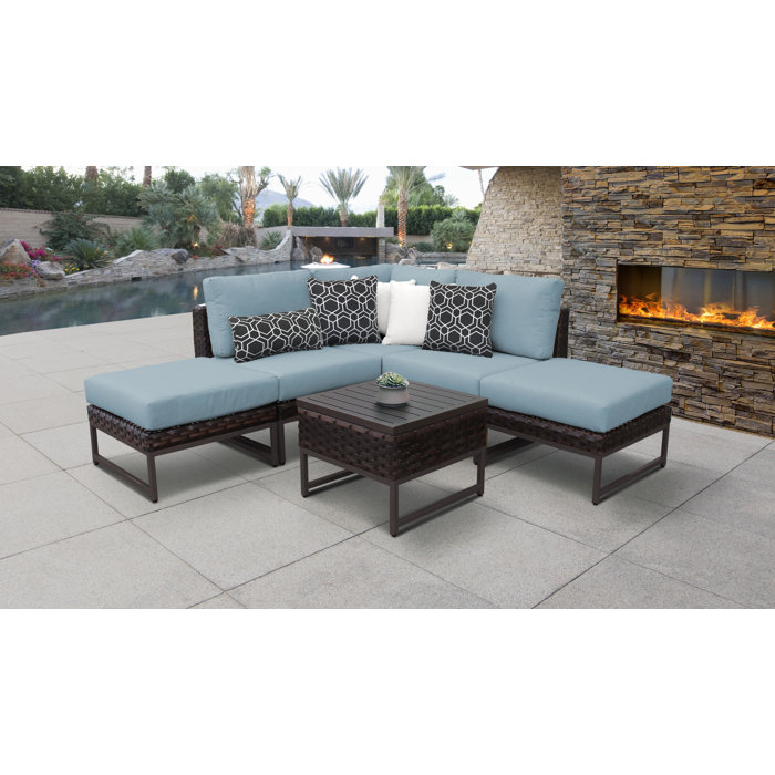 Joss and Main Savion 6 Piece Sectional Seating Group with Cushions