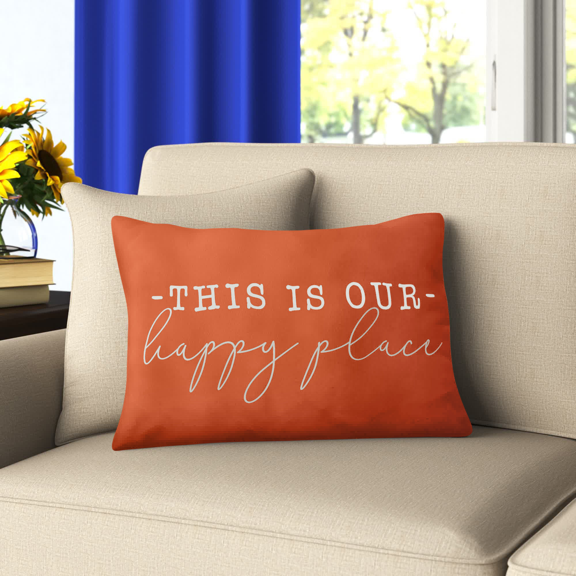 wayfair orange pillows