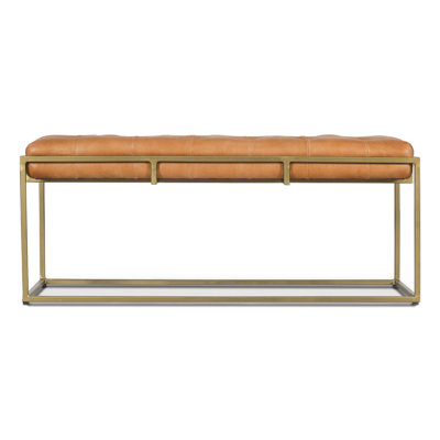 Sato Genuine Leather Upholstered Bench by Joss and Main