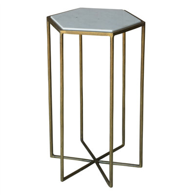 Winters Marble Top Frame End Table by Joss and Main