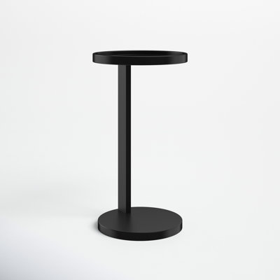 Port Steel Tray Top Pedestal End Table by Joss and Main