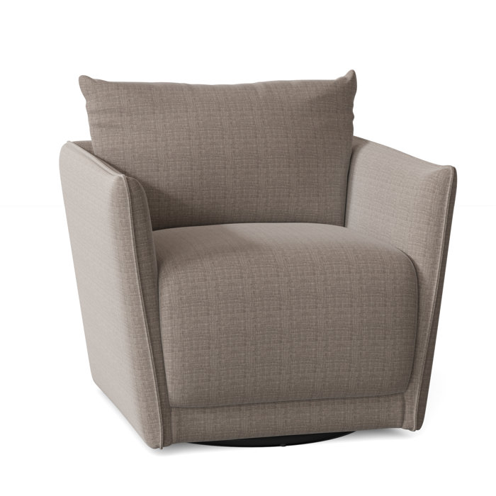 Joss and Main Gertrude 34" Wide Polyester Swivel Armchair