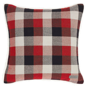 red and grey pillows