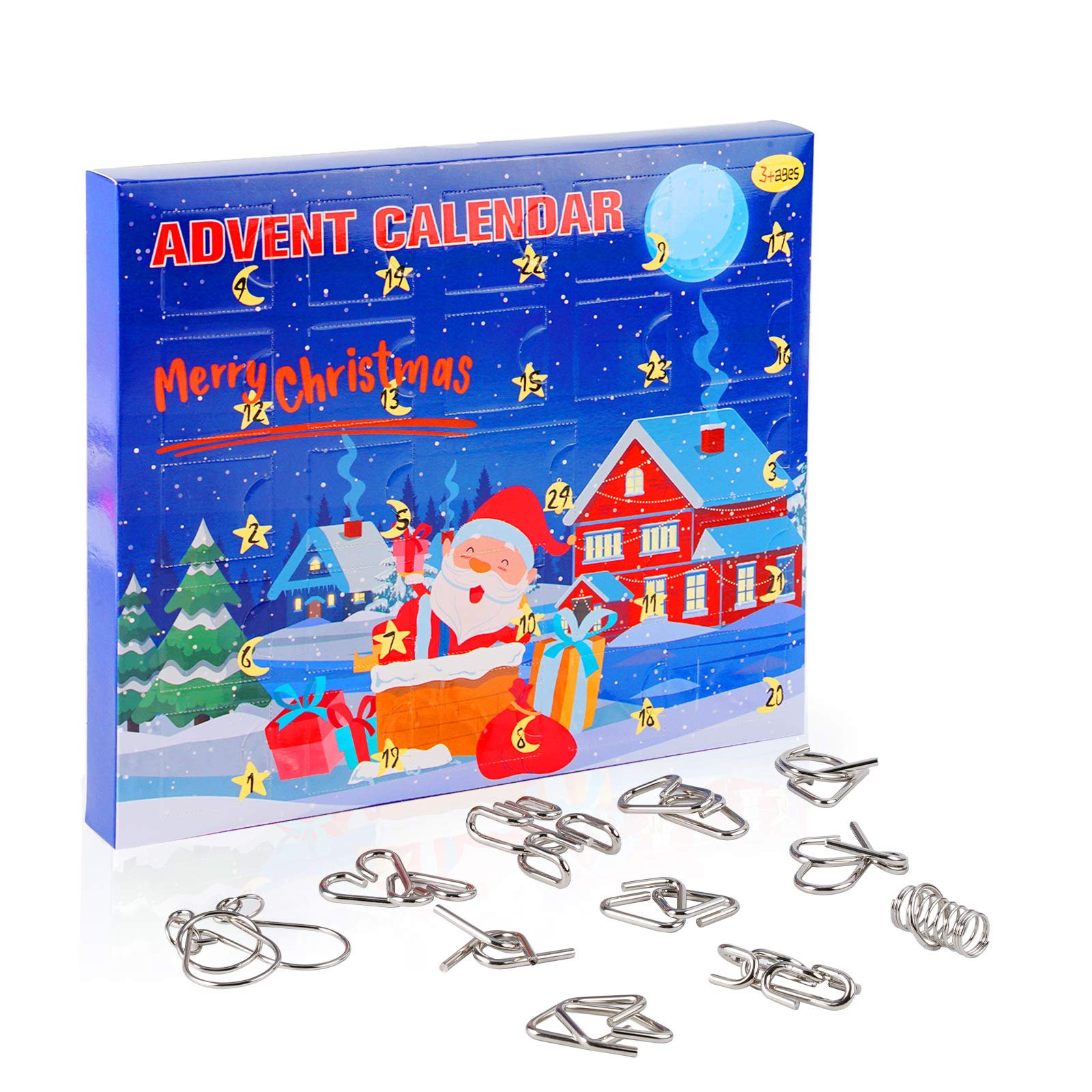 The Holiday Aisle Advent Calendar 2021 Christmas Countdown Calendar 24 Pcs Metal Educational Toys Christmas Challenge Toy Calendar Christmas Brain Teaser Gift For Kids Teens Wayfair