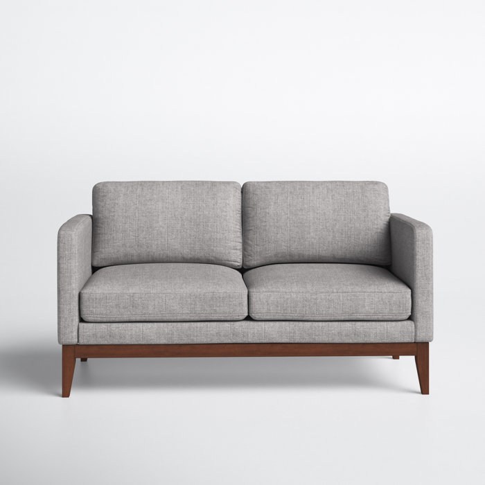 Joss and Main Rowland 61.75" Linen Square Arm Loveseat